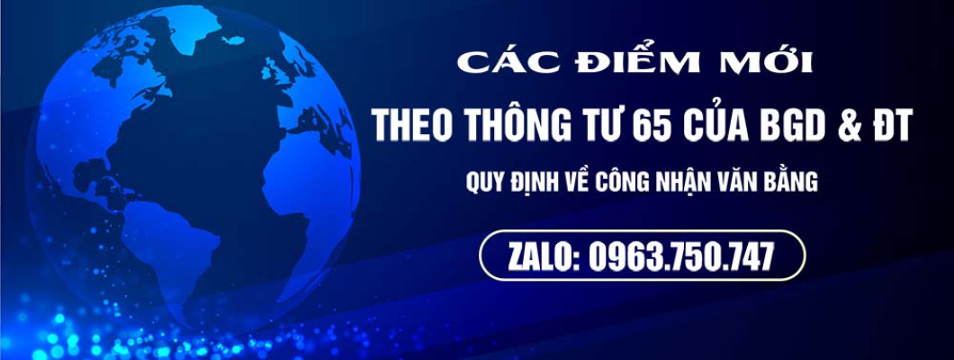 Các điểm mới theo thông tư 65 của Bộ Giáo dục và Đào tạo